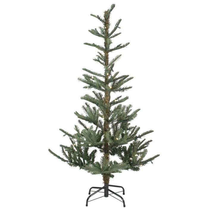 Northlight Real Touch™️ Pre-Lit Slim Nordmann Artificial Christmas Tree - 4.5' - Warm Clear LED - Image 2
