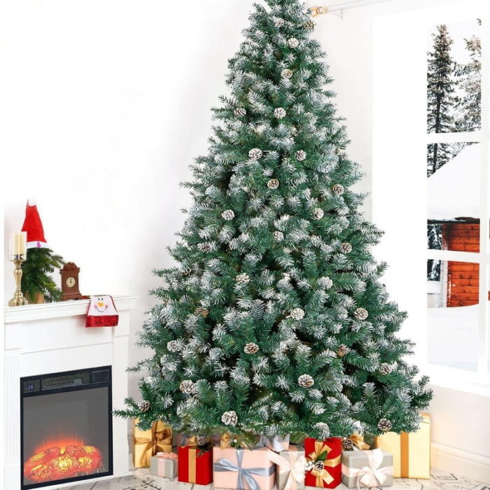 IZNEN 6ft Prelit Christmas Pine Tree, 8 Modes LED Lights, Artificial Spruce Xmas Tree with Large Storage Bag - Image 9