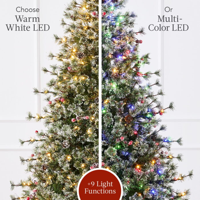 Best Choice Products 7.5ft Pre-Lit Cashmere Christmas Tree, Premium Semi-Flocked Pre-Decorated Artificial Holiday Decor - Image 6