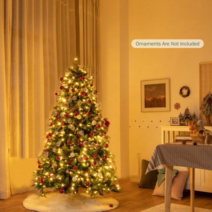 Gymax 5 FT Pre-Lit Artificial Christmas Tree Hinged Xmas Tree w/ 11 Flash Modes - Image 4