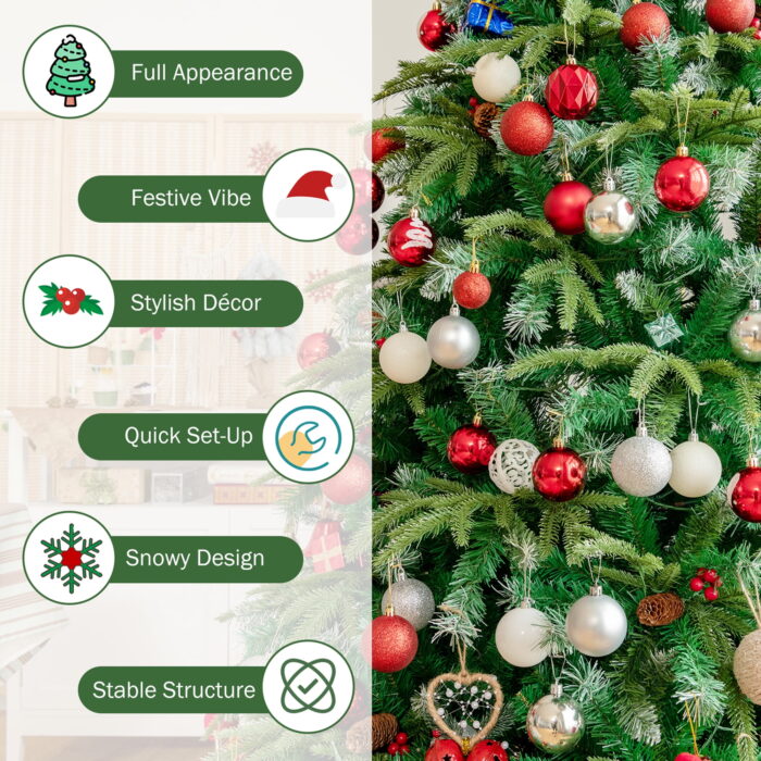 Gymax 5 FT Pre-Lit Artificial Christmas Tree Hinged Xmas Tree w/ 11 Flash Modes - Image 8