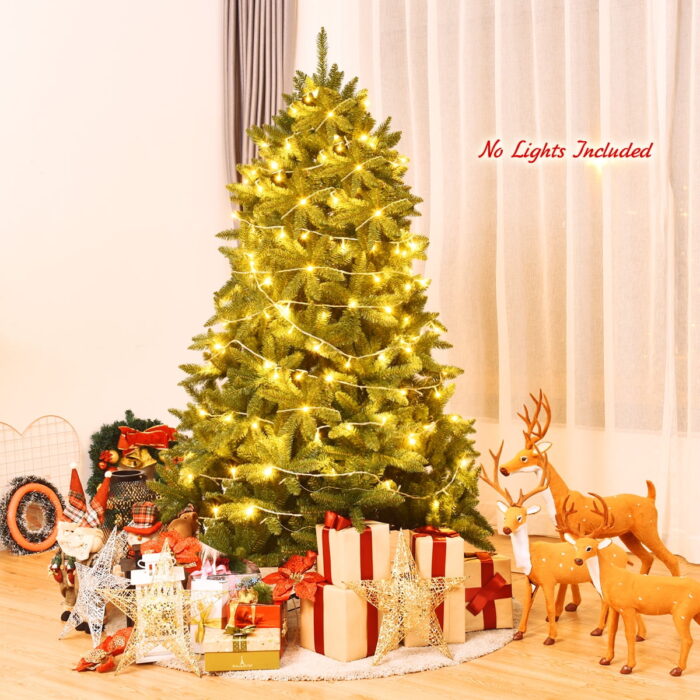 Costway 6ft Premium Hinged Artificial Christmas Fir Tree w/ 1250 Branch Tips - Image 2