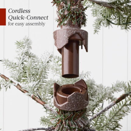 Best Choice Products 7.5ft Pre-Lit Sparse Christmas Tree w/ 300 2-in-1 LEDs, Cordless Connection, Metal Stand - Image 7