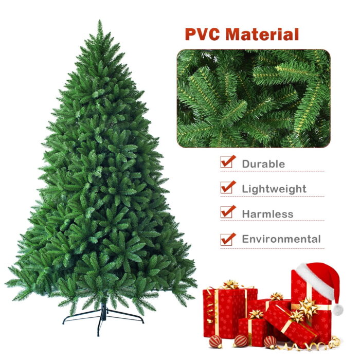 Costway 6ft Premium Hinged Artificial Christmas Fir Tree w/ 1250 Branch Tips - Image 6