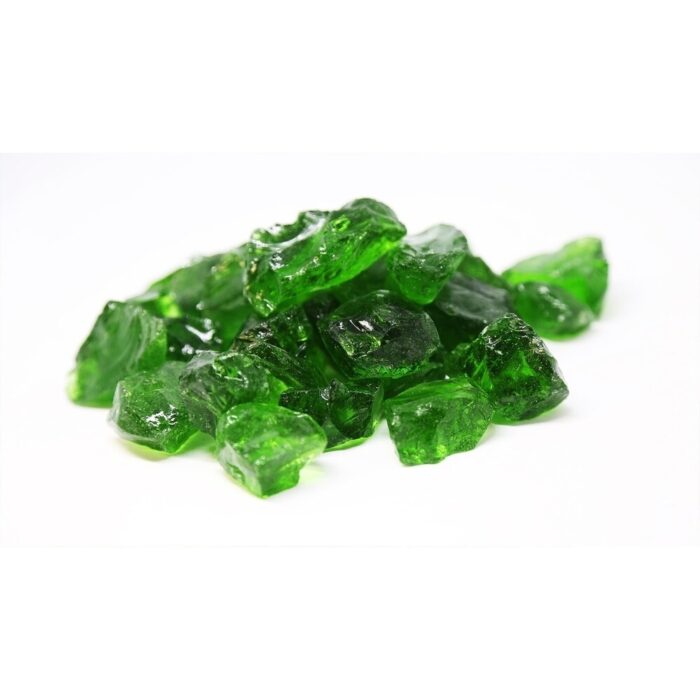 1 1/2" Fireglass Rocks Light Green - 10lb Box