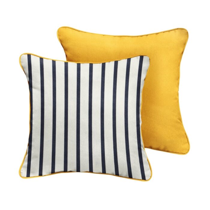 Sunbrella Indoor/Outdoor Two-Sided Square Pillows, Set of 2, Corded