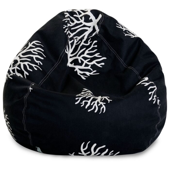 Coral Shredded Foam Bean Bag Chair