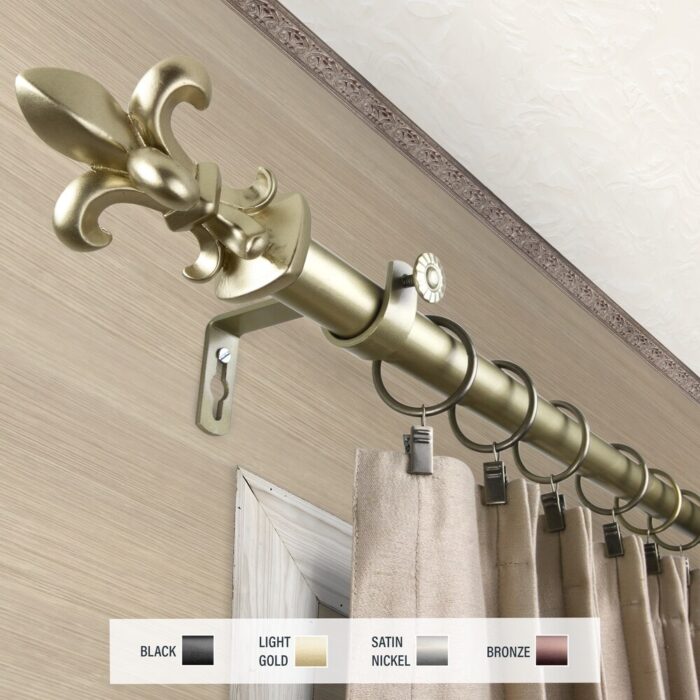 InStyleDesign Easton 1 inch Diameter Adjustable Curtain Rod