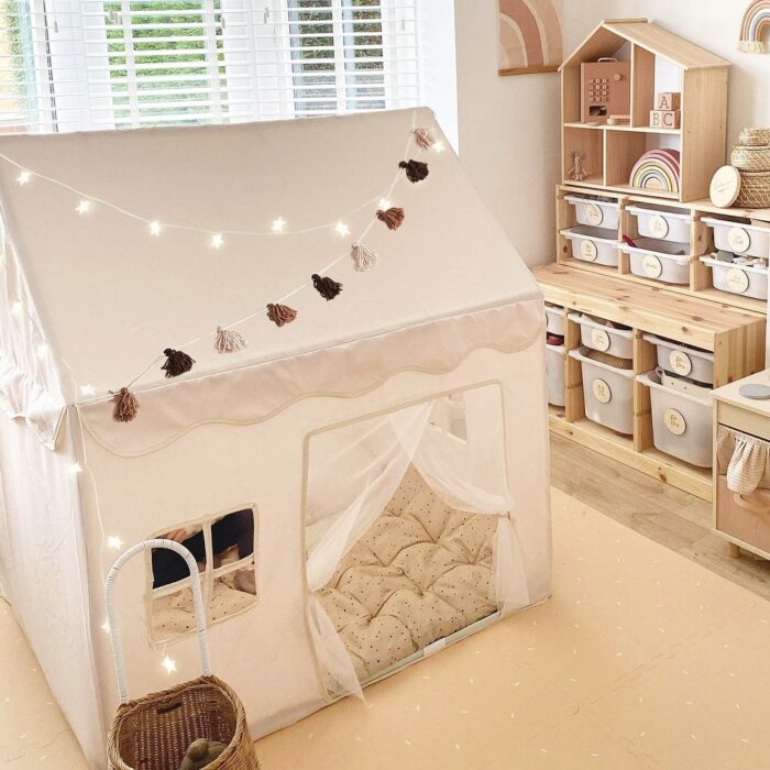 Medium Play Tent with Star Light & Floor Piece for Kids