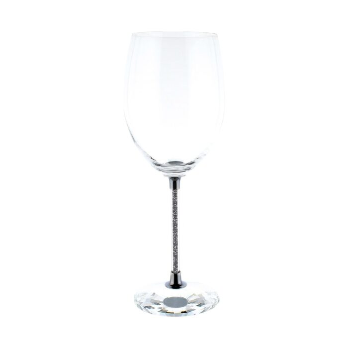 Sparkles Home Rhinestone Wine Glasses with Crystal-Filled Stems - Image 2
