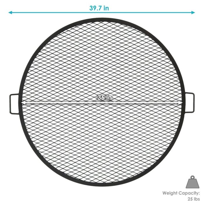 Sunnydaze Cooking Grate X Marks Outdoor Fire Pit Grill Accessory - 36" Diameter - Image 2