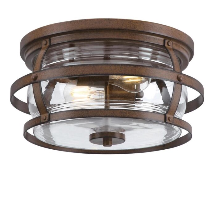 Westinghouse Weatherby 2 Light 14" Wide Outdoor Flush Mount Drum