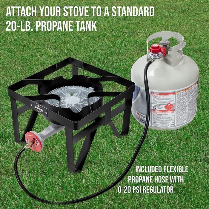 Hike Crew Cast Iron Single-Burner Outdoor Gas Stove - Single Burner - Image 2
