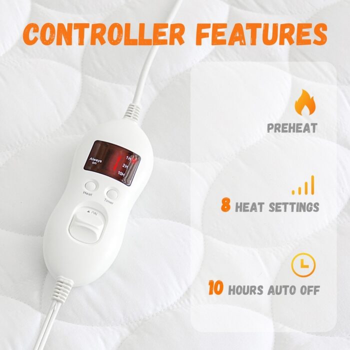 Comfortable Soft Electric Heated Mattress With Controller - Image 2