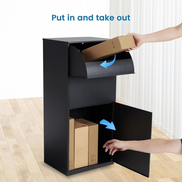 Package Delivery Box for Outside, Freestanding Lockable Parcel Drop Box - Image 2