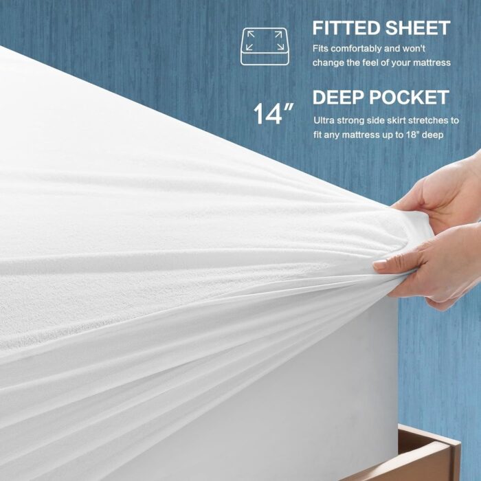 Waterproof Breathable Noiseless Mattress Cover - Image 2