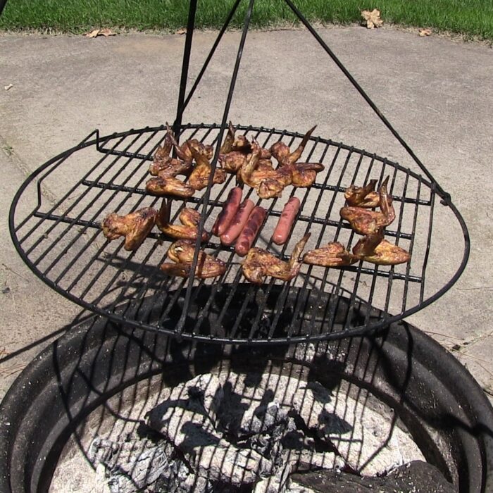 Sunnydaze Cooking Grate Black Outdoor Fire Pit Grill Accessory - 40" Diameter