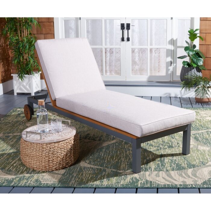 SAFAVIEH Outdoor Jackman Lounge Chair - 79" W x 25" D x 12" H - Image 2