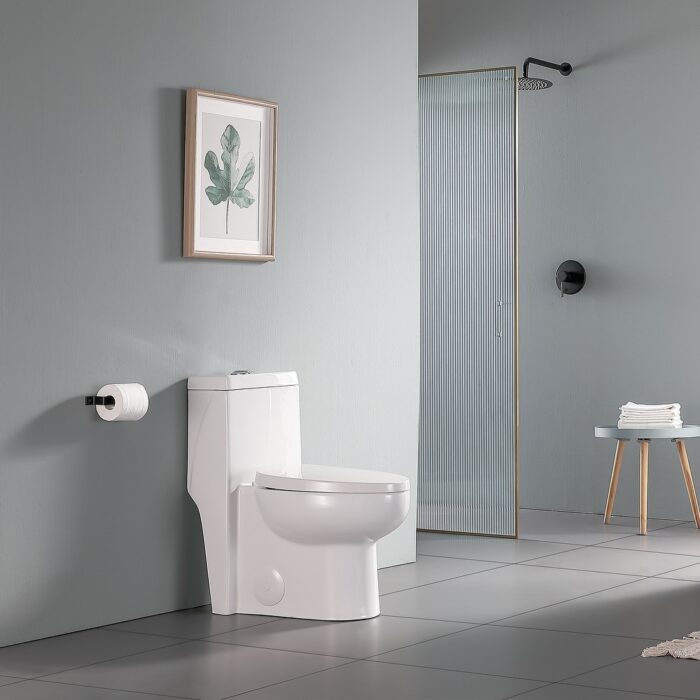 Kichae Dual-Flush Elongated One-piece Toilet with Comfort Seat Height - Image 2