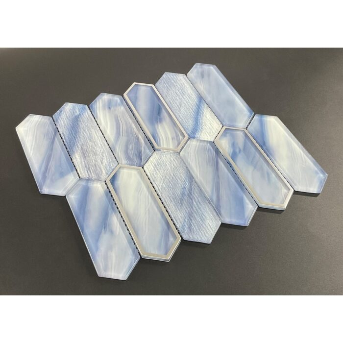 6 X 2 Long Hexagon Galss Wall Mosaic Tiles - Image 2