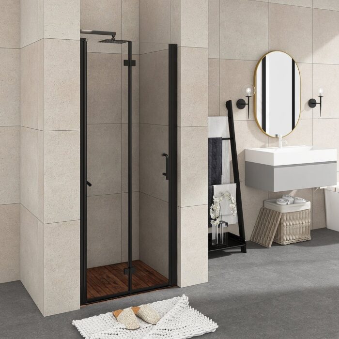 Bifold Semi-Frameless Shower Door with Clear Glass - Image 2