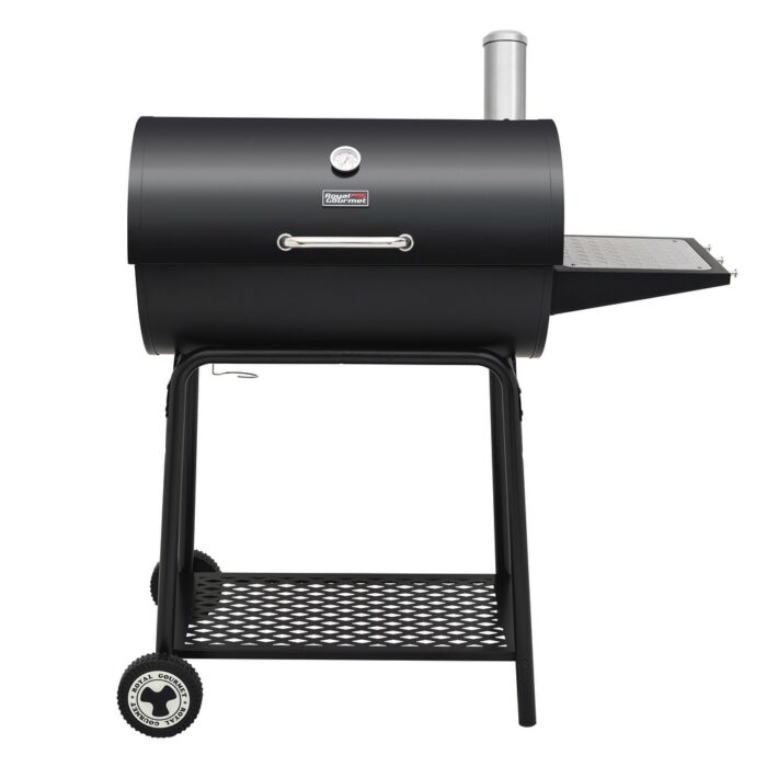 Royal Gourmet CC1830 30-Inch Barrel Charcoal Grill with Side Table, 627 Square Inches, Black