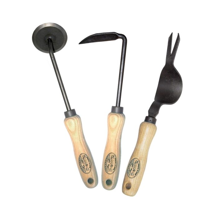 DeWit Tool Gift Set - 3 Piece Weeding - Disc Weeder, RIgh Hand Cape Cod Weeder and the Weedpopper - Image 2