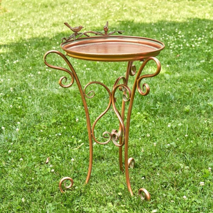 Shallow Birdfeeder with Three Leg Stand