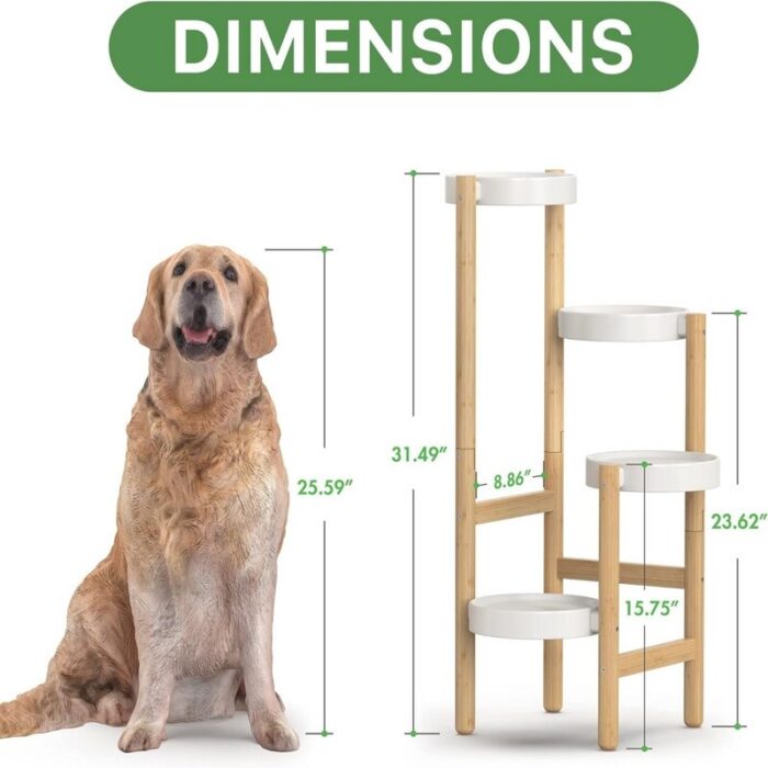 Bamboo Plant Stands Indoor (4 Tier -2) - Image 2