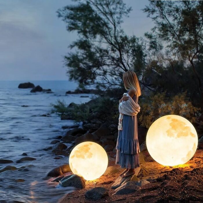 3D Moon Indoor Outdoor Floor Lamp - Image 2