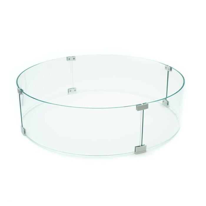 ROUND GLASS Wind guard (36" D x 8" x 1/4 thick) - 36" x 8" x 1/4 thick