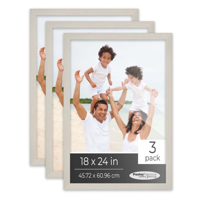 18x24 White Washed Picture Frame Set Pack of 3 18x24 Wood Picture Frames for Gallery Wall 3 18x24 White Washed Frames