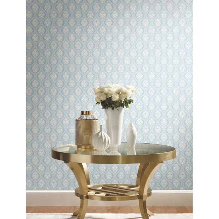 Petite Ogee Blue Wallpaper - Image 2