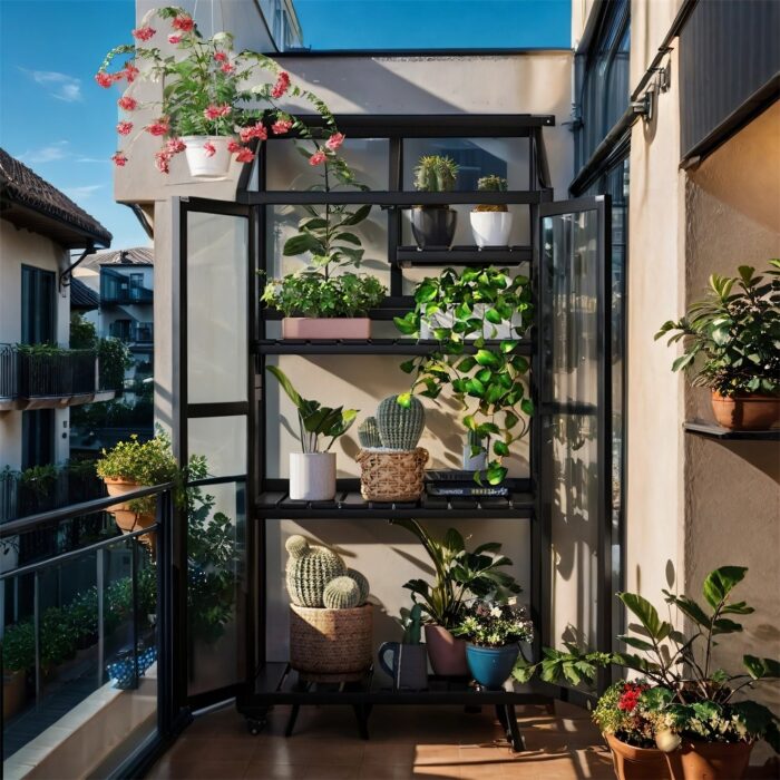 62inch Height Wood Large Greenhouse with Wheels and Adjustable Shelves - 22.4'x31.5'