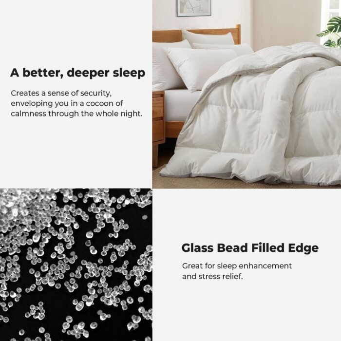 All-Season Weighted edge White Goose Fiber Comforter - Image 2