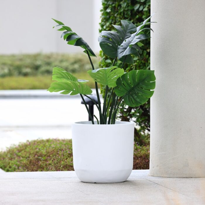 Round Smooth Finish Indoor/Outdoor MgO Planter - Image 2