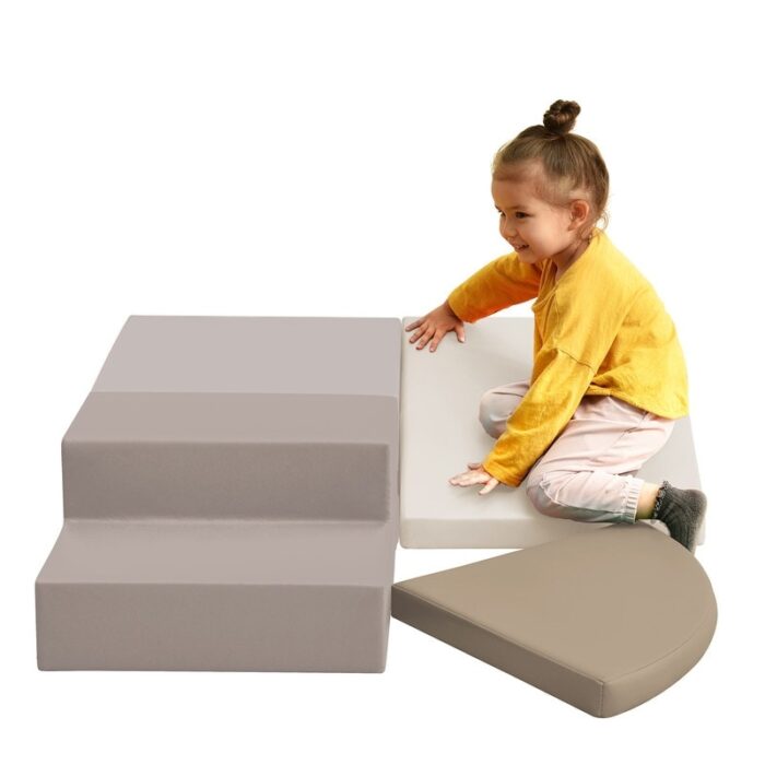 Soft Climb and Crawl Foam Playset, Safe Soft Foam Nugget Block - Image 2