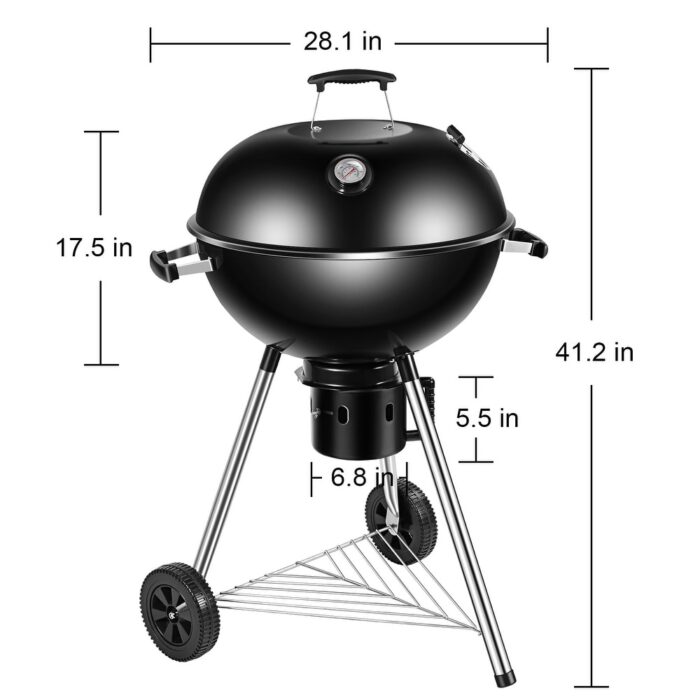 Portable premium charcoal grill with cover - Image 2