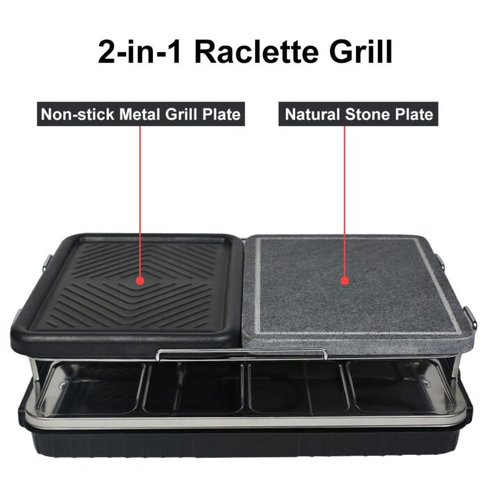 Korean BBQ Electric Tabletop Cooker Grill 2-in-1 Barbecue Stone - Image 2