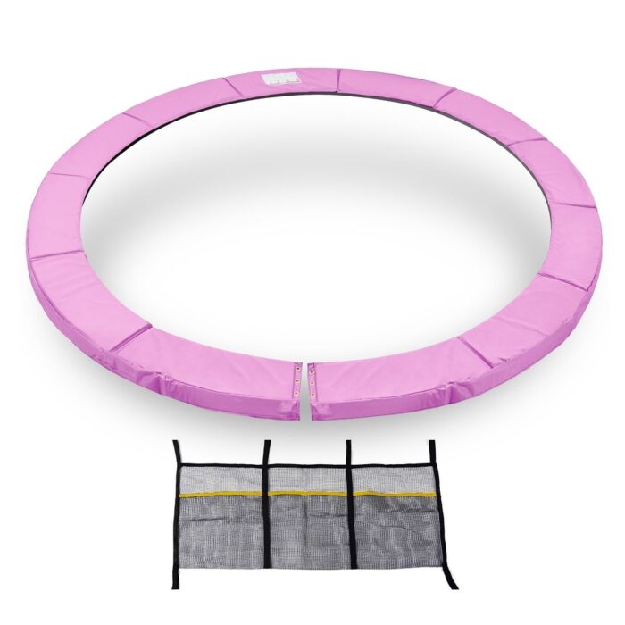 ExacMe Premium Trampoline Pad Replacement, 0.8-in Thick Safety Spring Cover with Opening, Storage Bag, Pink