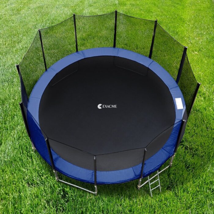 ExacMe Premium Trampoline Pad Replacement, 0.8-in Thick Safety Spring Cover with Opening, Storage Bag, Blue - Image 2