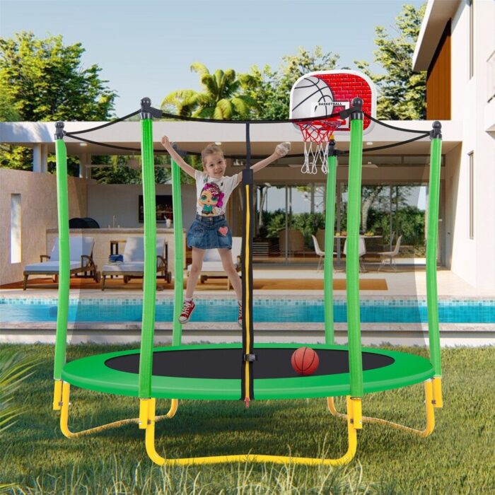 65" Outdoor & Indoor Mini Toddler Trampoline - Image 2