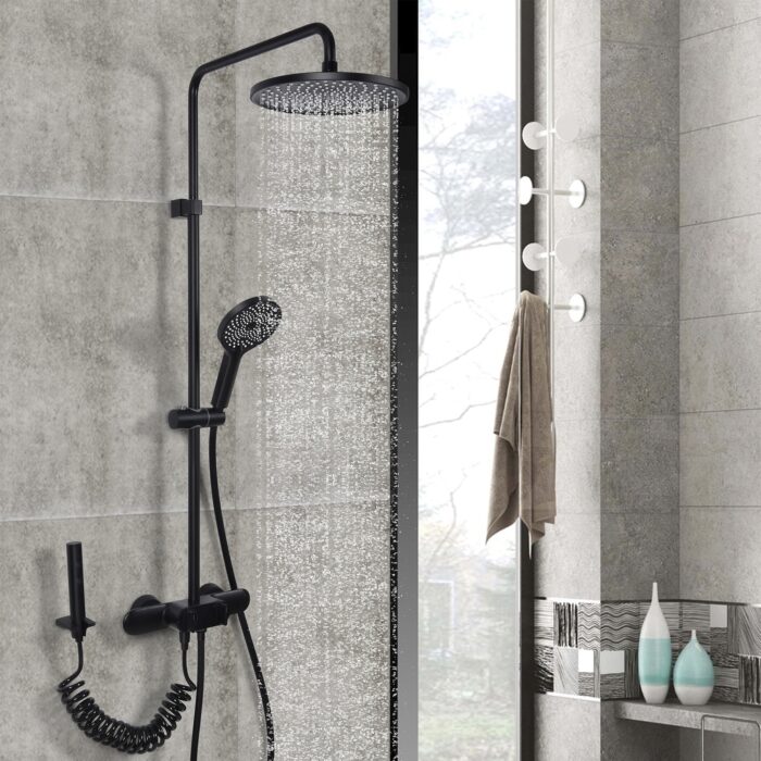 Wall-Mounted Complete Shower System with Rough In-Valve