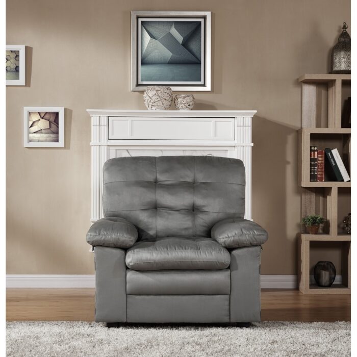 Grayson Tufted Arm Chair - Grey