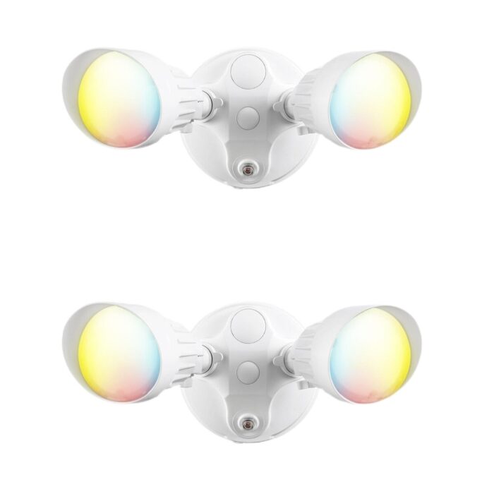 2-Pack 25W 3CCT LED Security Lights Dusk to Dawn, 3000K/4000K/5000K