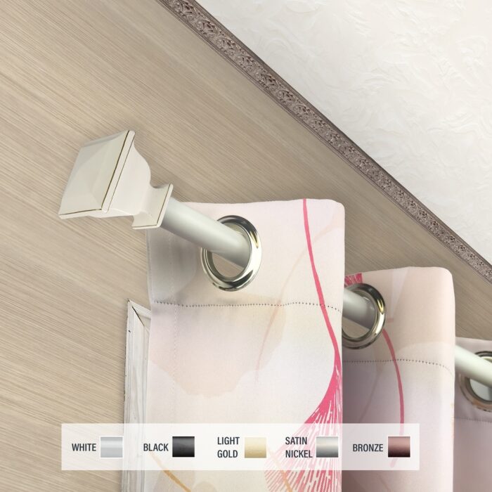 InStyleDesign Jayde 1 inch Diameter Adjustable Curtain Rod - Image 2