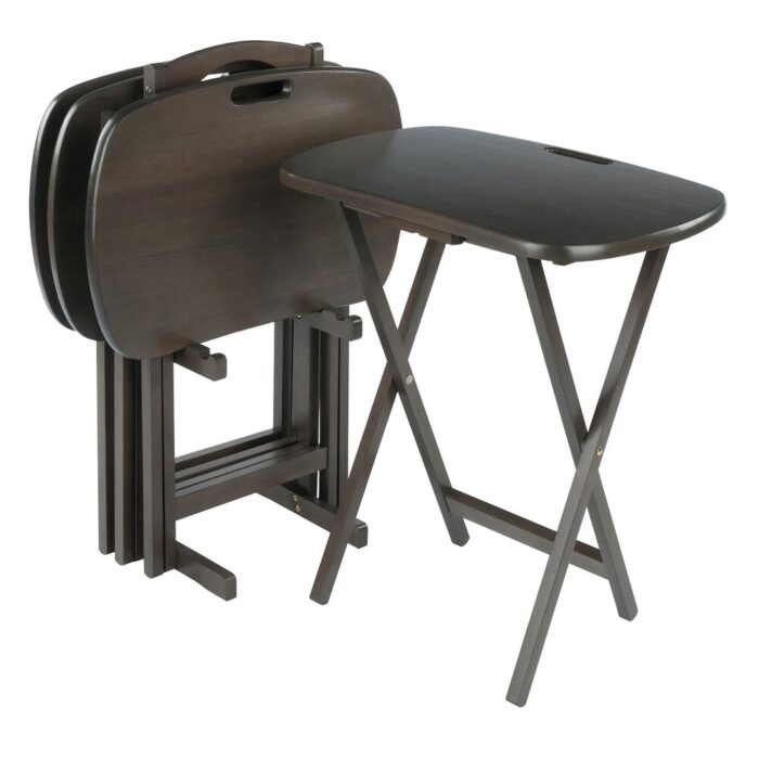Lucca 5-Pc Snack Table Set - 22.83 x 15.637 x 25.79 inches