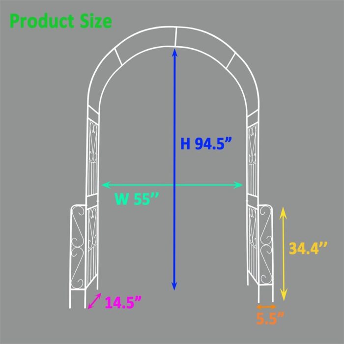 Great Metal Garden Arch for Climbing Plants - Image 2