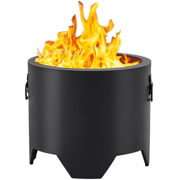 Yaheetech 16" Portable Steel Smokeless Fire Pit, Black - N/A