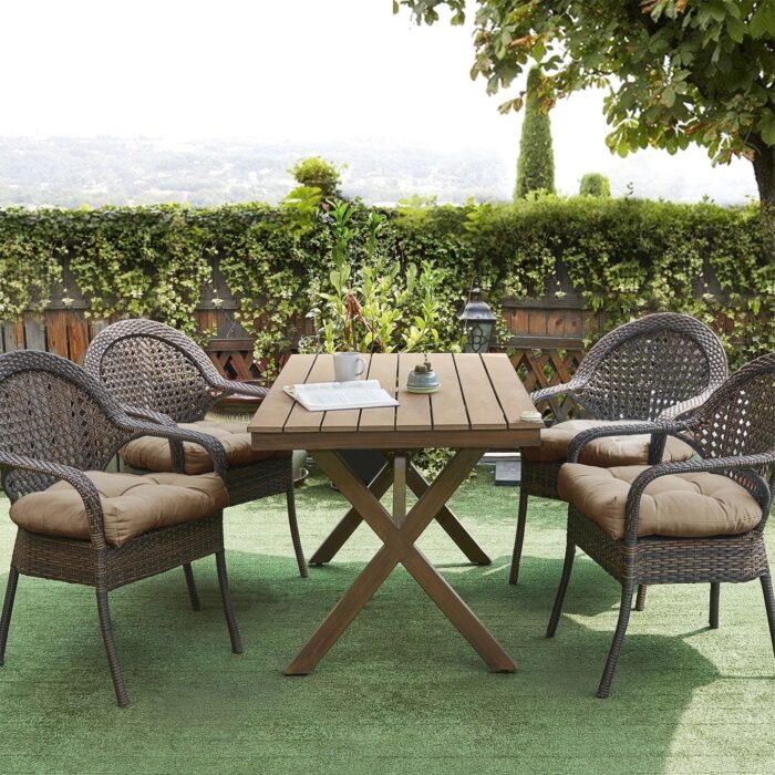 Indoor-Outdoor Reversible Patio Seat Cushion - Image 2